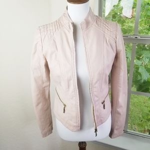 Gorgeous Faux Leather Pink Jacket